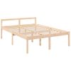 Cama Matrimonial | Cama Para Adultos | Cama Para Personas Mayores Con Cabecero Madera Maciza 140x190cm Cfw239874