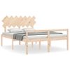 Cama Matrimonial | Cama Para Adultos | Cama Para Personas Mayores Con Cabecero Madera Maciza 140x190cm Cfw128295