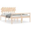 Cama Matrimonial | Cama Para Adultos | Cama Para Personas Mayores Con Cabecero Madera Maciza 140x200cm Cfw289875