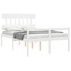 Cama Para Adultos | Cama Para Personas Mayores Con Cabecero Madera Maciza Blanco Cfw862109