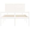 Cama Para Adultos | Cama Para Personas Mayores Con Cabecero Madera Maciza Blanco Cfw563480