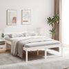 Cama Para Adultos | Cama Para Personas Mayores Madera Maciza Pino Blanca 140x190 Cm Cfw605369