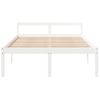 Cama Para Adultos | Cama Para Personas Mayores Madera Maciza Pino Blanca 140x190 Cm Cfw605369