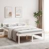 Cama Para Adultos | Cama Para Personas Mayores Madera Maciza Pino Blanca 140x200 Cm Cfw227632