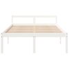 Cama Para Adultos | Cama Para Personas Mayores Madera Maciza Pino Blanca 140x200 Cm Cfw227632