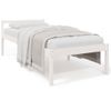 Cama Para Adultos | Cama Para Personas Mayores Madera Maciza Pino Blanca 90x200 Cm Cfw350759