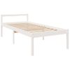 Cama Para Adultos | Cama Para Personas Mayores Madera Maciza Pino Blanca 90x200 Cm Cfw350759