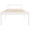 Cama Para Adultos | Cama Para Personas Mayores Madera Maciza Pino Blanca 90x200 Cm Cfw350759