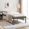 Cama Para Adultos | Cama Para Personas Mayores Madera Maciza Pino Gris 100x200 Cm Cfw353641