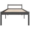 Cama Para Adultos | Cama Para Personas Mayores Madera Maciza Pino Gris 100x200 Cm Cfw353641