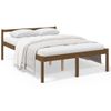 Cama Para Adultos | Cama Para Personas Mayores Madera Maciza Pino Marrón 140x190 Cm Cfw965533