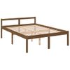 Cama Para Adultos | Cama Para Personas Mayores Madera Maciza Pino Marrón 140x190 Cm Cfw965533