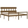 Cama Matrimonial | Cama Para Adultos | Cama Personas Mayores Cabecero Madera Marrón Miel 200x200 Cm Cfw423264