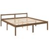 Cama Para Adultos | Cama Personas Mayores Madera Maciza Pino Marrón Miel 200x200 Cm Cfw666382