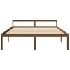 Cama Para Adultos | Cama Personas Mayores Madera Maciza Pino Marrón Miel 200x200 Cm Cfw666382