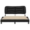 Cama Matrimonial | Cama Para Adultos | Estructura Cama Cabecero Cuero Sintético Negro Blanco 120x200cm Cfw817202