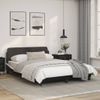 Cama Matrimonial | Cama Para Adultos | Estructura Cama Cabecero Cuero Sintético Negro Blanco 120x200cm Cfw117545