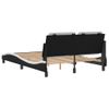 Cama Matrimonial | Cama Para Adultos | Estructura Cama Cabecero Cuero Sintético Negro Blanco 120x200cm Cfw44587