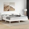 Cama Matrimonial | Cama Para Adultos | Estructura Cama Cabecero Madera Maciza Pino Blanco 180x200 Cm Cfw241648