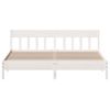 Cama Matrimonial | Cama Para Adultos | Estructura Cama Cabecero Madera Maciza Pino Blanco 180x200 Cm Cfw241648