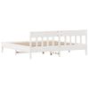 Cama Matrimonial | Cama Para Adultos | Estructura Cama Cabecero Madera Maciza Pino Blanco 180x200 Cm Cfw241648