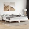 Cama Matrimonial | Cama Para Adultos | Estructura Cama Cabecero Madera Maciza Pino Blanco 180x200 Cm Cfw18488