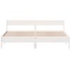 Cama Matrimonial | Cama Para Adultos | Estructura Cama Cabecero Madera Maciza Pino Blanco 180x200 Cm Cfw18488