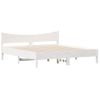 Cama Matrimonial | Cama Para Adultos | Estructura Cama Cabecero Madera Maciza Pino Blanco 180x200 Cm Cfw389419