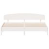 Cama Matrimonial | Cama Para Adultos | Estructura Cama Cabecero Madera Maciza Pino Blanco 180x200 Cm Cfw87851