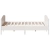 Cama Matrimonial | Cama Para Adultos | Estructura Cama Cabecero Madera Maciza Pino Blanco 180x200 Cm Cfw524927