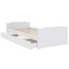 Cama Para Adultos | Estructura Cama Cajones Madera Maciza De Pino Blanco 90x200 Cm Cfw899086