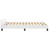 Cama Matrimonial | Cama Para Adultos | Estructura Cama Con Cabecero Cuero Sintético Blanco 120x190 Cm Cfw479199