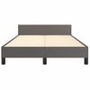 Cama Matrimonial | Cama Para Adultos | Estructura Cama Con Cabecero Cuero Sintético Gris 120x190 Cm Cfw757232