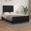 Cama Matrimonial | Cama Para Adultos | Estructura Cama Con Cabecero Cuero Sintético Negro 120x190 Cm Cfw771868