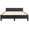 Cama Matrimonial | Cama Para Adultos | Estructura Cama Con Cabecero Cuero Sintético Negro 120x190 Cm Cfw771868