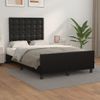 Cama Matrimonial | Cama Para Adultos | Estructura Cama Con Cabecero Cuero Sintético Negro 120x190 Cm Cfw688663