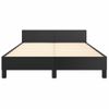 Cama Matrimonial | Cama Para Adultos | Estructura Cama Con Cabecero Cuero Sintético Negro 120x190 Cm Cfw688663