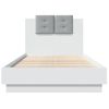 Cama Para Adulto | Cama Individual | Estructura Cama Con Cabecero Madera Ingeniería Blanca 75x190 Cm Cfw312372