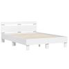 Cama Matrimonial | Cama Para Adultos | Estructura Cama Con Cabecero Madera Ingeniería Blanco 120x190cm Cfw701092