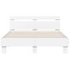 Cama Matrimonial | Cama Para Adultos | Estructura Cama Con Cabecero Madera Ingeniería Blanco 120x190cm Cfw701092