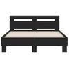 Cama Matrimonial | Cama Para Adultos | Estructura Cama Con Cabecero Madera Ingeniería Negro 120x190 Cm Cfw466356