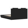 Cama Matrimonial | Cama Para Adultos | Estructura Cama Con Cabecero Madera Ingeniería Negro 140x200 Cm Cfw501237