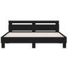 Cama Matrimonial | Cama Para Adultos | Estructura Cama Con Cabecero Madera Ingeniería Negro 160x200 Cm Cfw927025