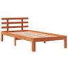 Cama Para Adultos| Estructura Cama Con Cabecero Madera Pino Marrón Cera 100x200 Cm Cfw445374