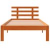 Cama Para Adultos| Estructura Cama Con Cabecero Madera Pino Marrón Cera 100x200 Cm Cfw445374