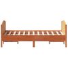 Cama Matrimonial | Cama Para Adultos | Estructura Cama Con Cabecero Madera Pino Marrón Cera 120x200 Cm Cfw697247