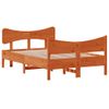 Cama Matrimonial | Cama Para Adultos | Estructura Cama Con Cabecero Madera Pino Marrón Cera 120x200 Cm Cfw838544