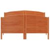 Cama Matrimonial | Cama Para Adultos | Estructura Cama Con Cabecero Madera Pino Marrón Cera 140x190 Cm Cfw254433