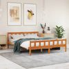 Cama Para Adultos| Estructura Cama Con Cabecero Madera Pino Marrón Cera 150x200 Cm Cfw828494