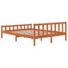 Cama Para Adultos| Estructura Cama Con Cabecero Madera Pino Marrón Cera 150x200 Cm Cfw828494